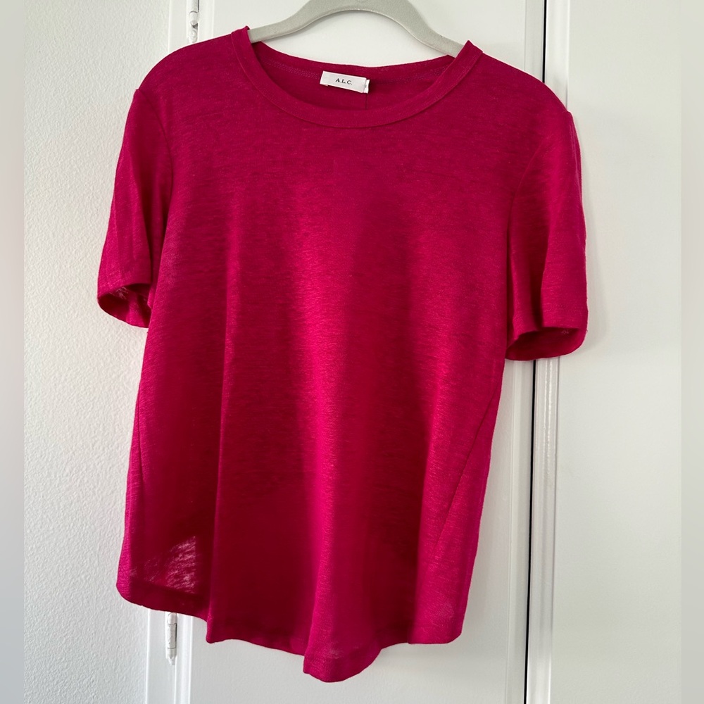 ALC cross back linen tee